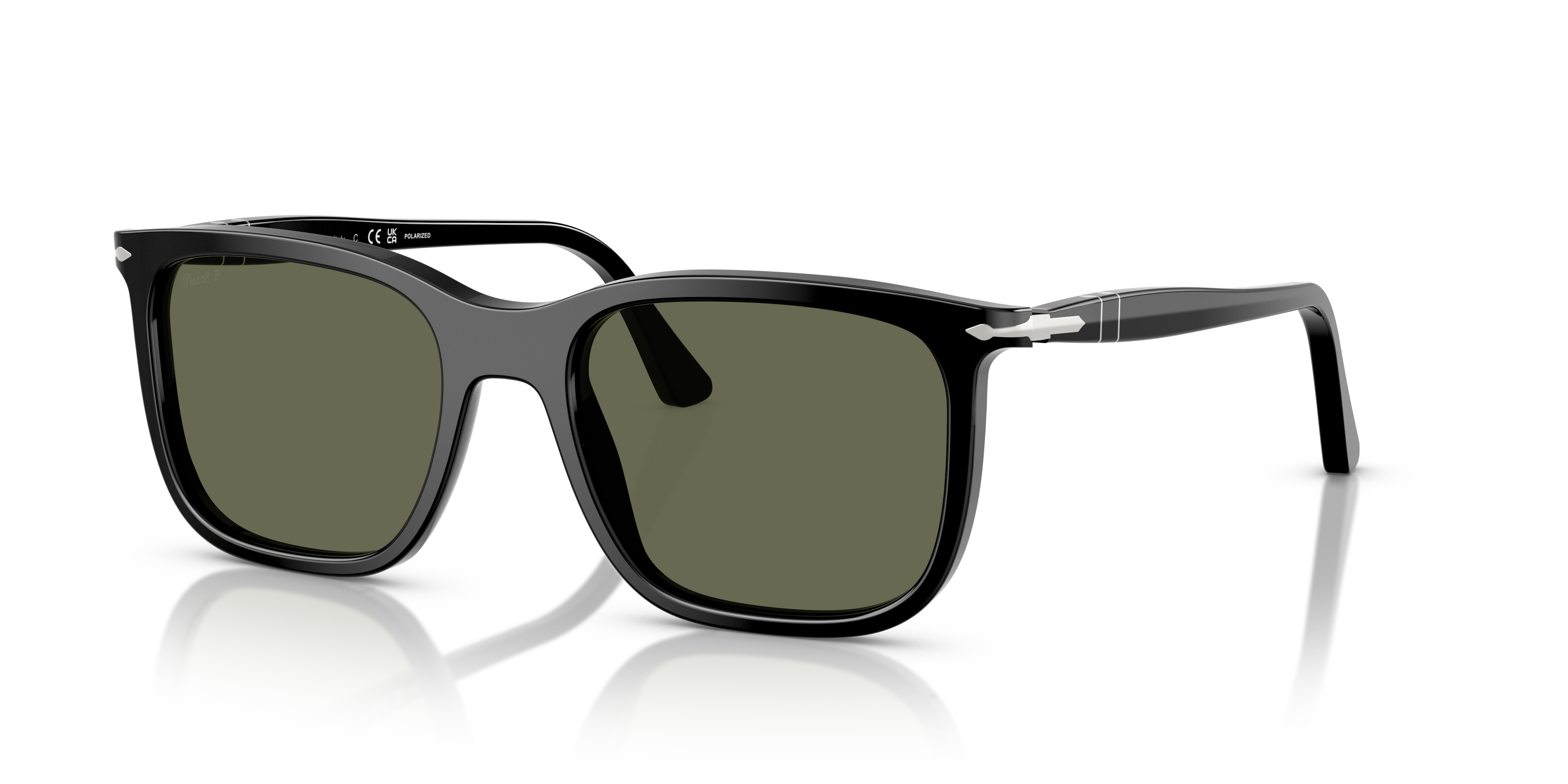 Persol PO3357S - Renzo with Black Frame and Green Lenses | Persol® US