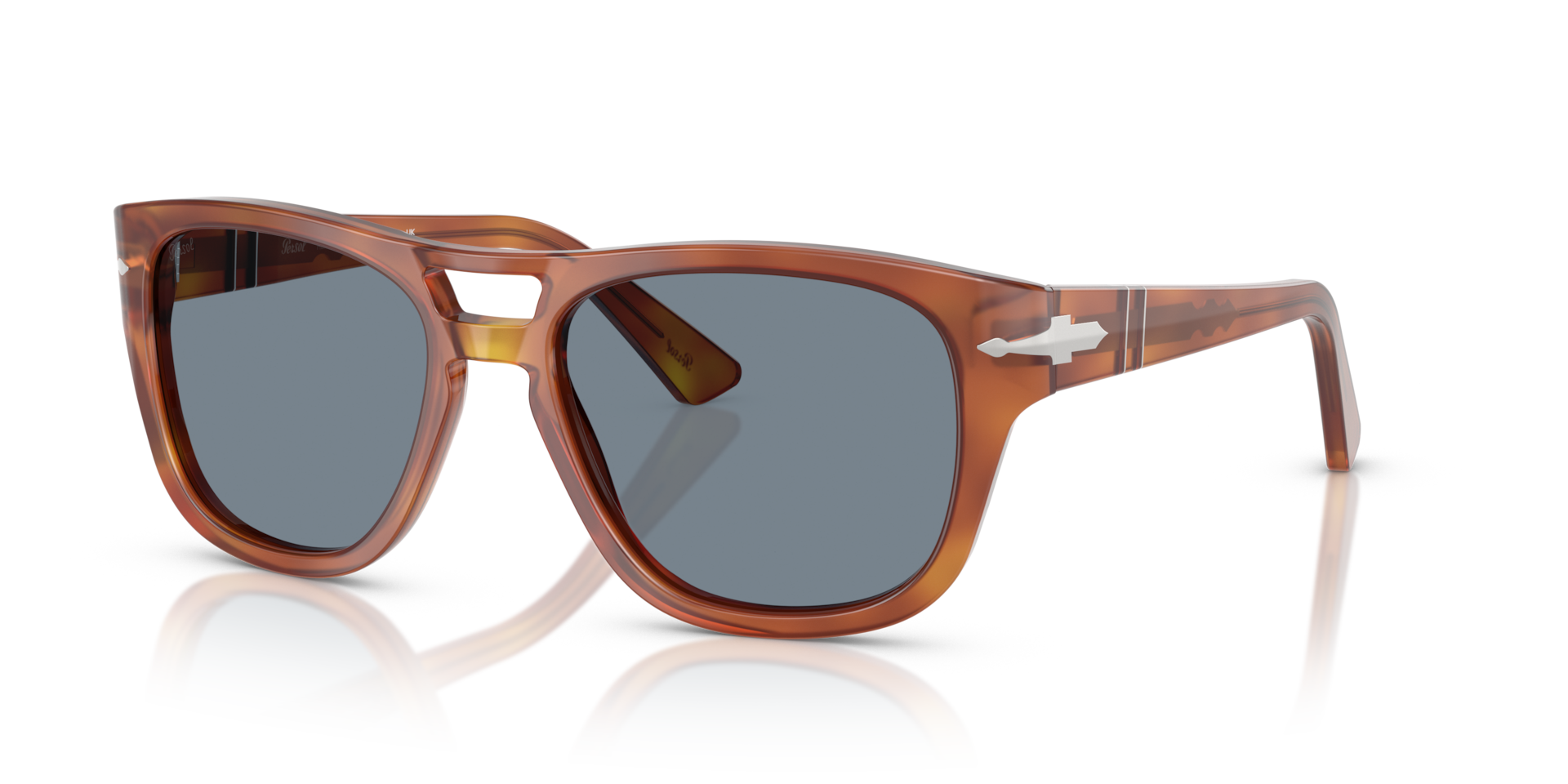 Persol PO3366S with Terra Di Siena Frame and Blue Lenses | Persol® US