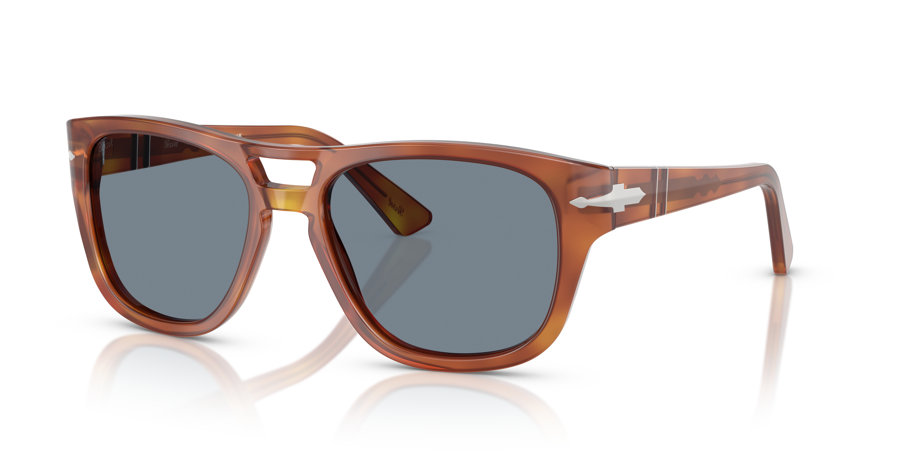 Persol PO3366S with Terra Di Siena Frame and Blue Lenses | Persol® US