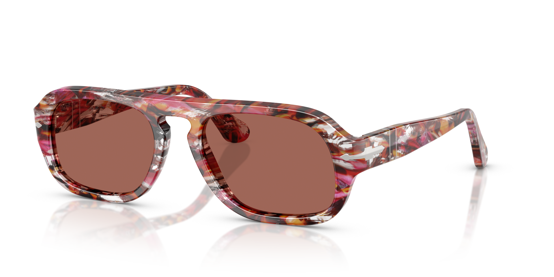 Persol PO3369S with Cyclamen/Khaki Frame and Brown Lenses | Persol® US
