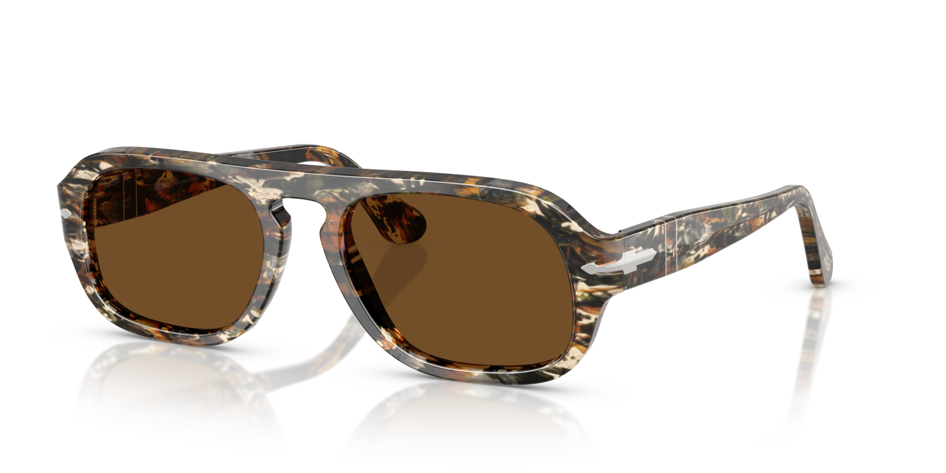 Persol PO3369S with Amber Brown/Pirate Black Frame and Brown