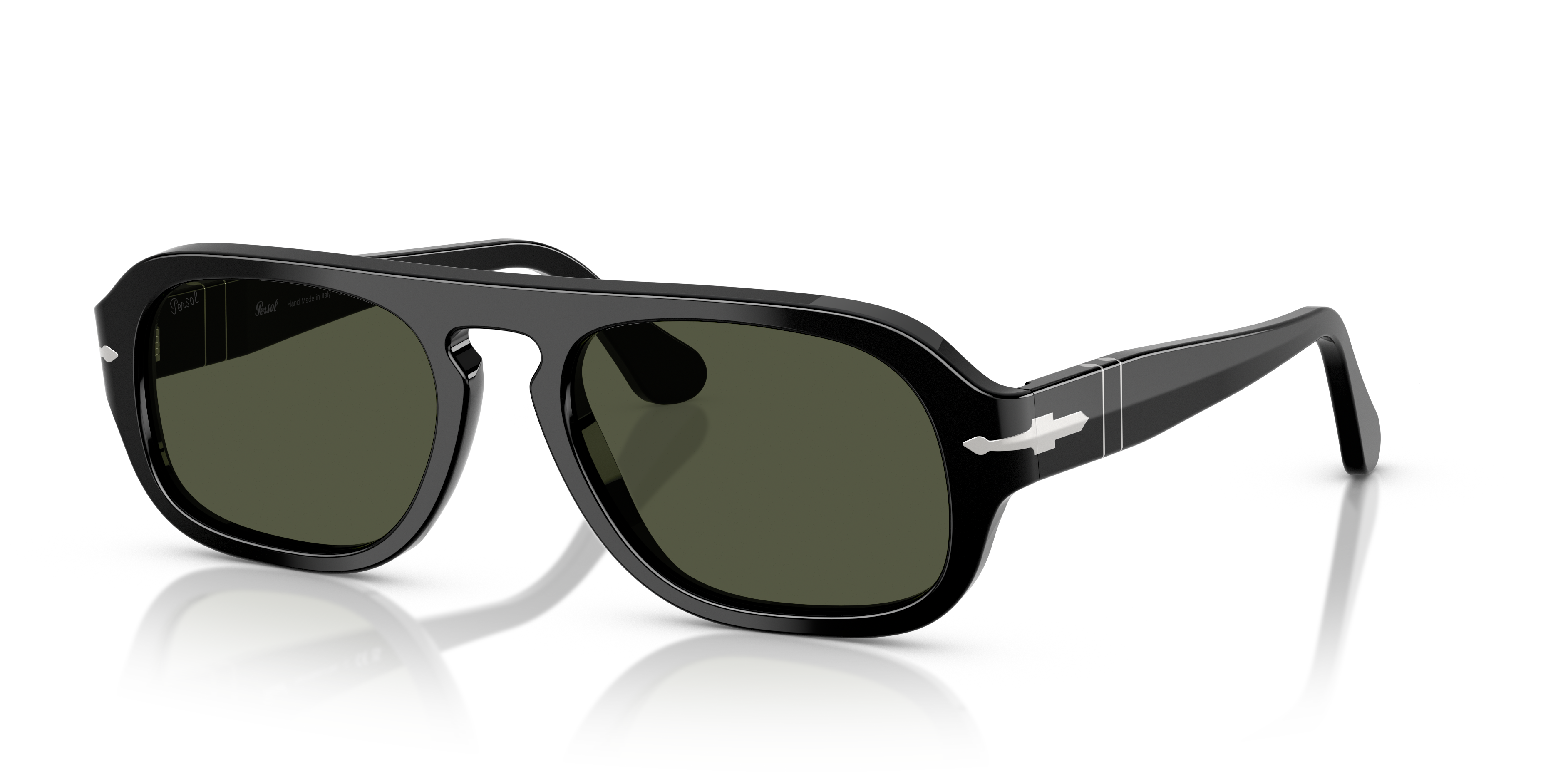 Persol PO3369S with Black Frame and Green Lenses | Persol® US