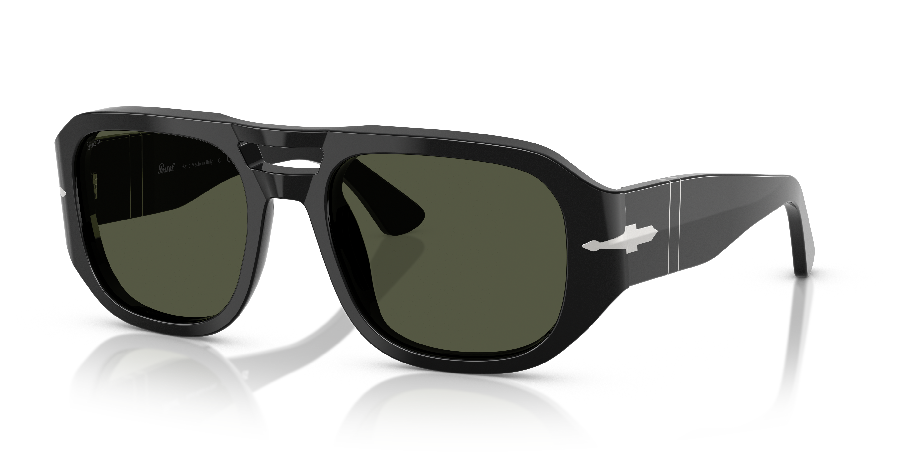 Persol PO3373S - Vincent with Black Frame and Green Lenses