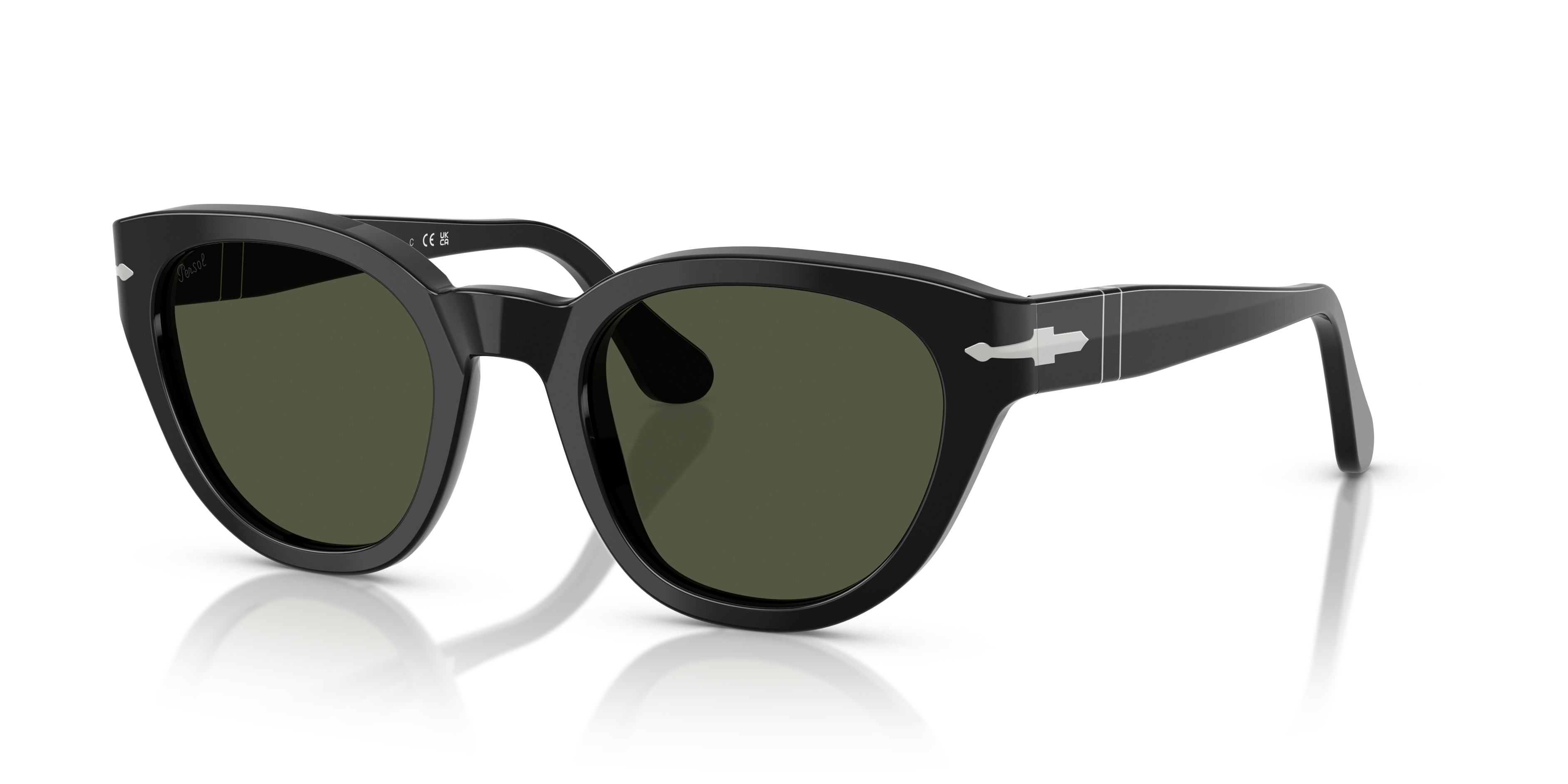 Persol PO3379S with Black Frame and Green Lenses | Persol® US
