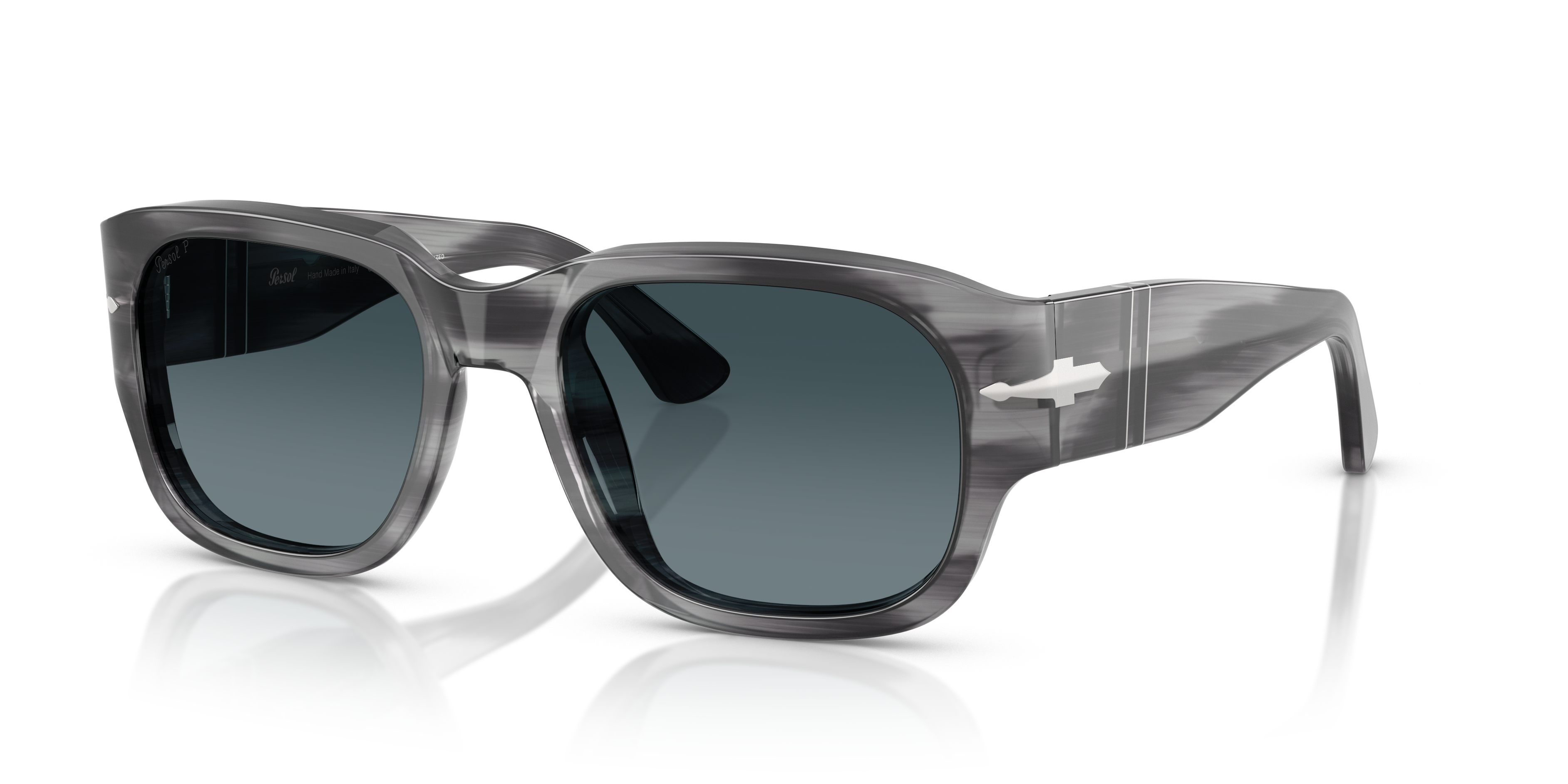 ホリオ Persol PO3380S with Striped Grey Frame and Blue Lenses | Persol® CH