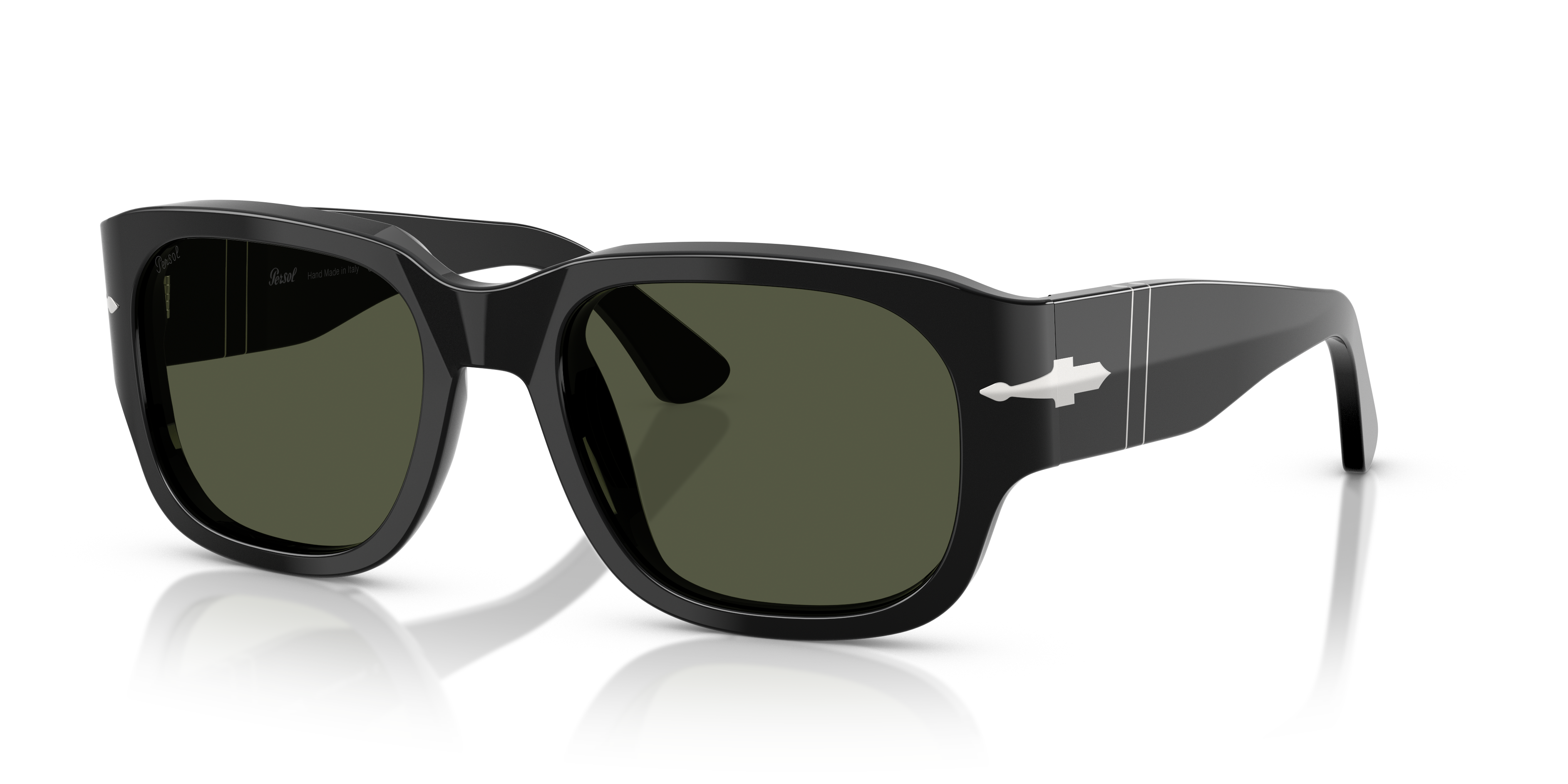 Persol PO3380S with Black Frame and Green Lenses | Persol® US