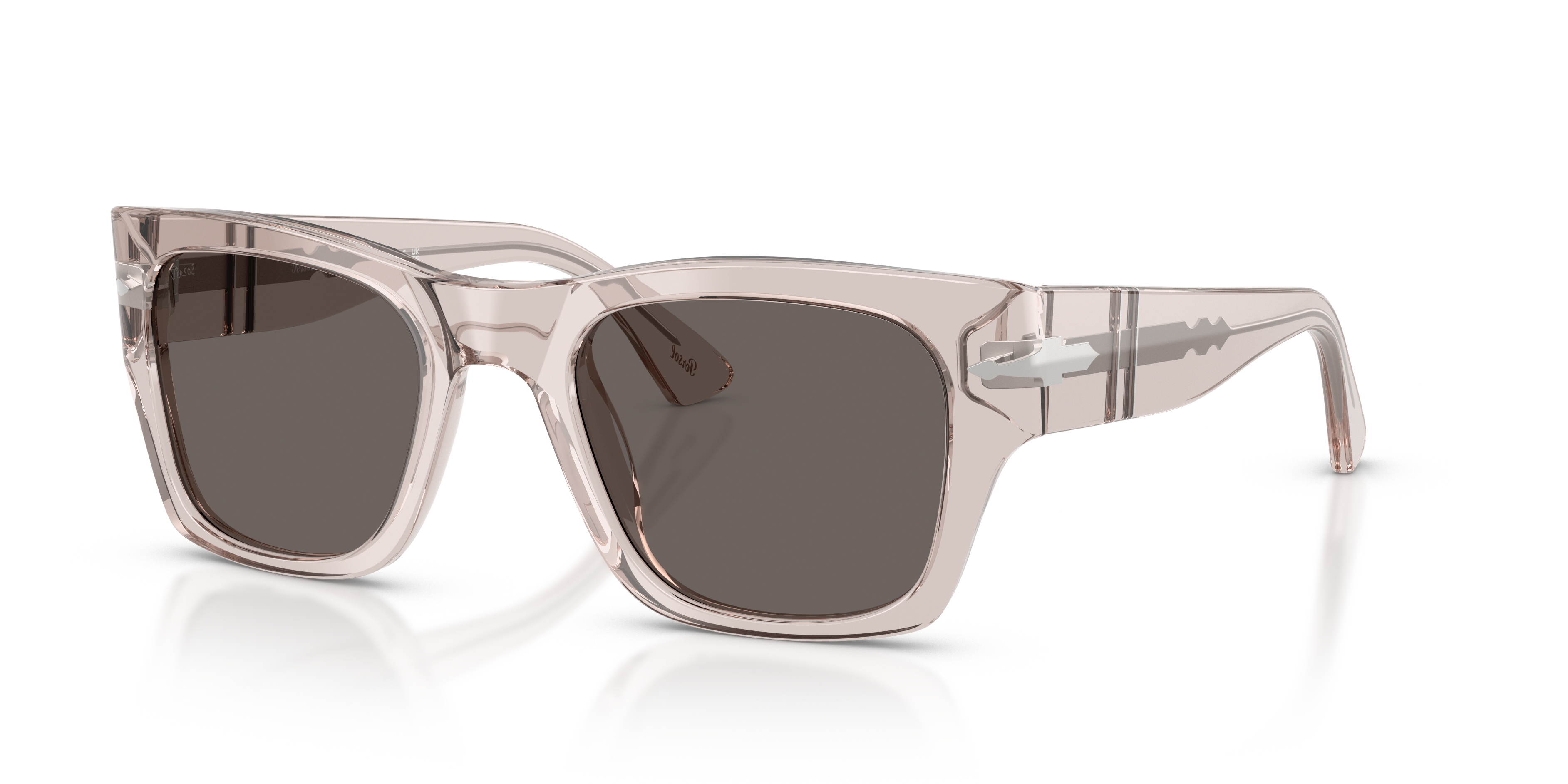 Persol PO3384S with Transparent Brown Grey Frame and Grey Lenses