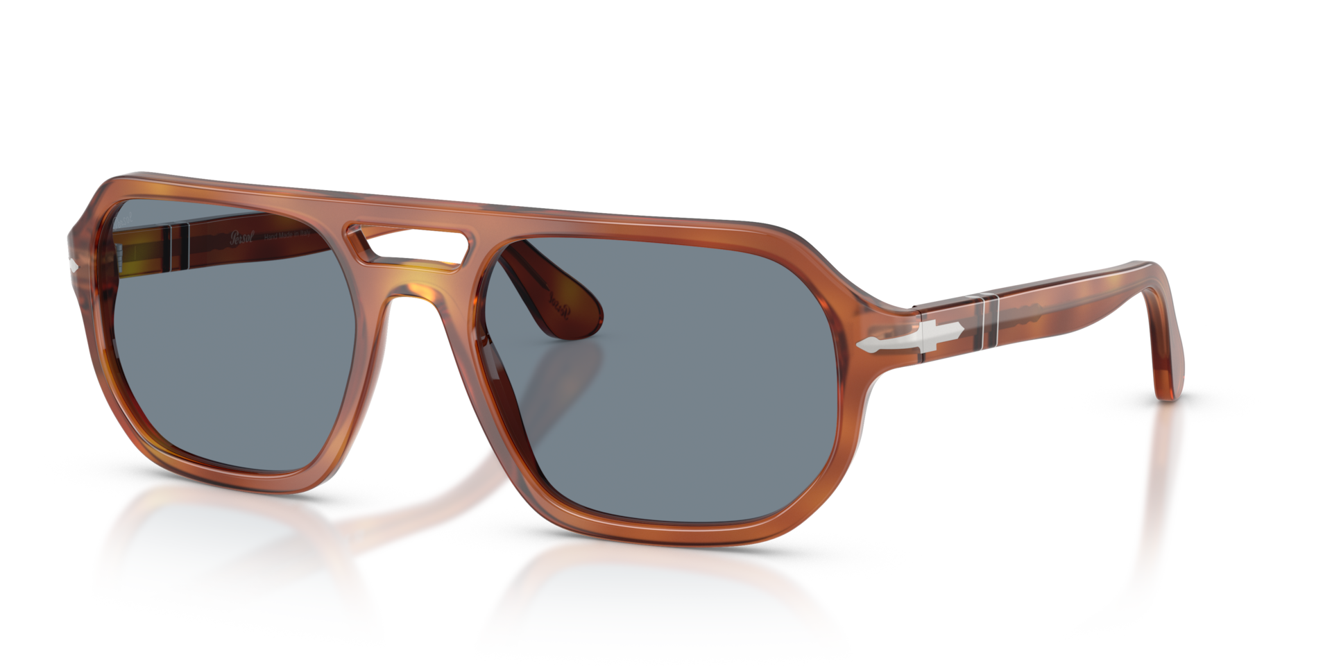 Persol PO3393S - Guido with Terra Di Siena Frame and Blue Lenses