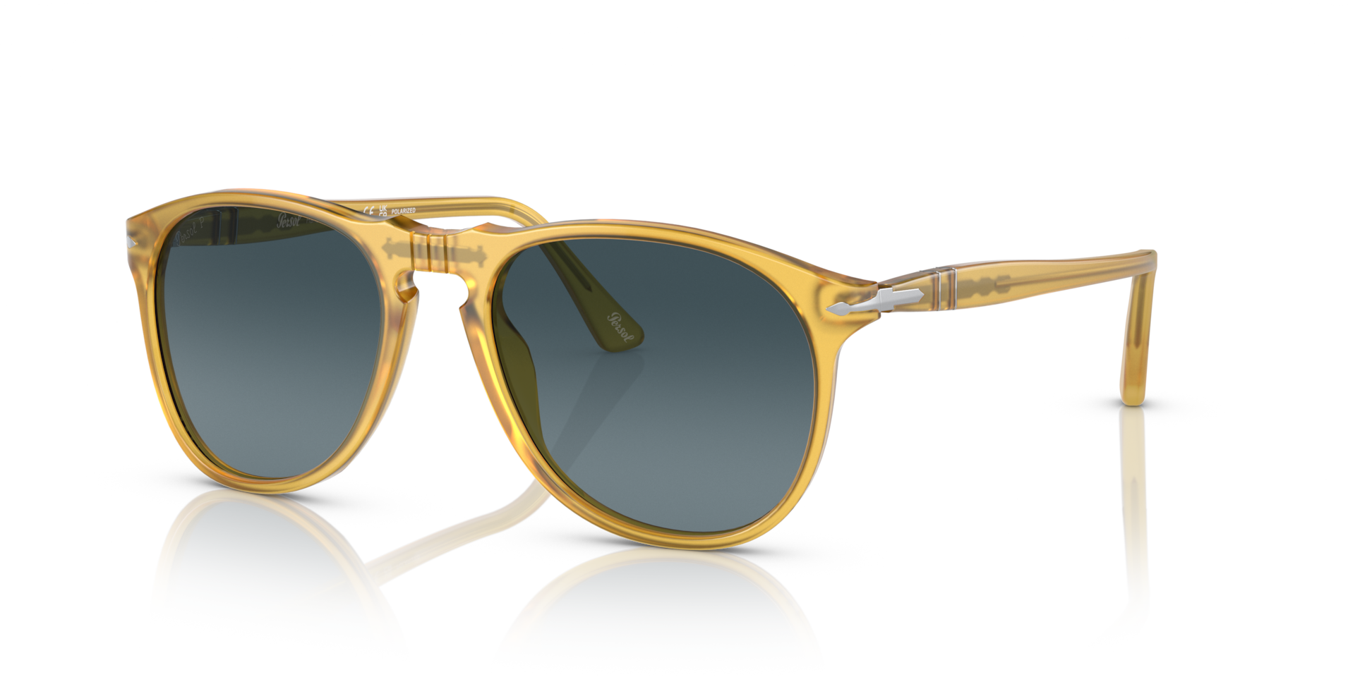 Persol PO9649S with Honey Frame and Blue Lenses | Persol® US