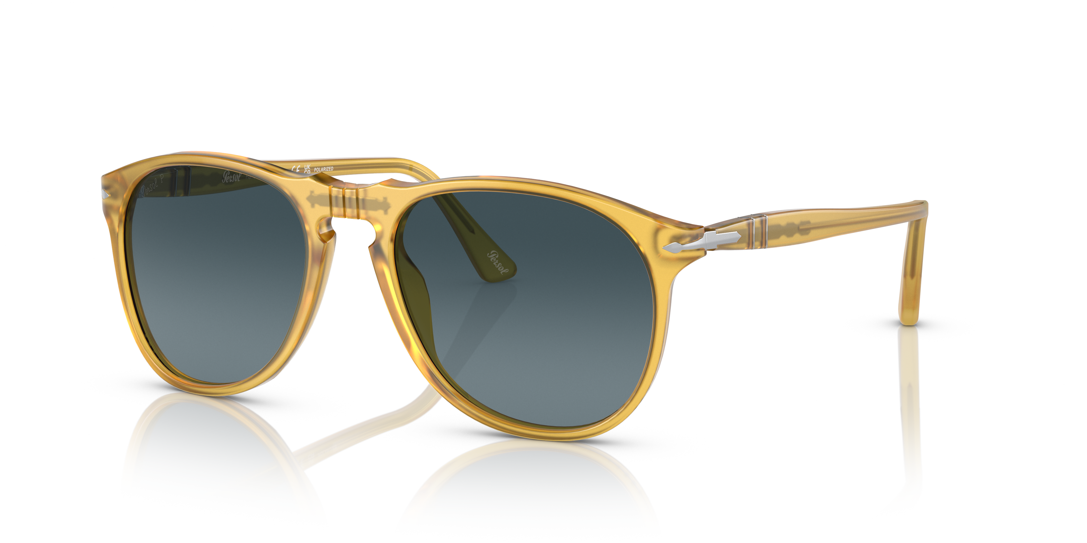 Persol PO9649S with Honey Frame and Blue Lenses | Persol® US
