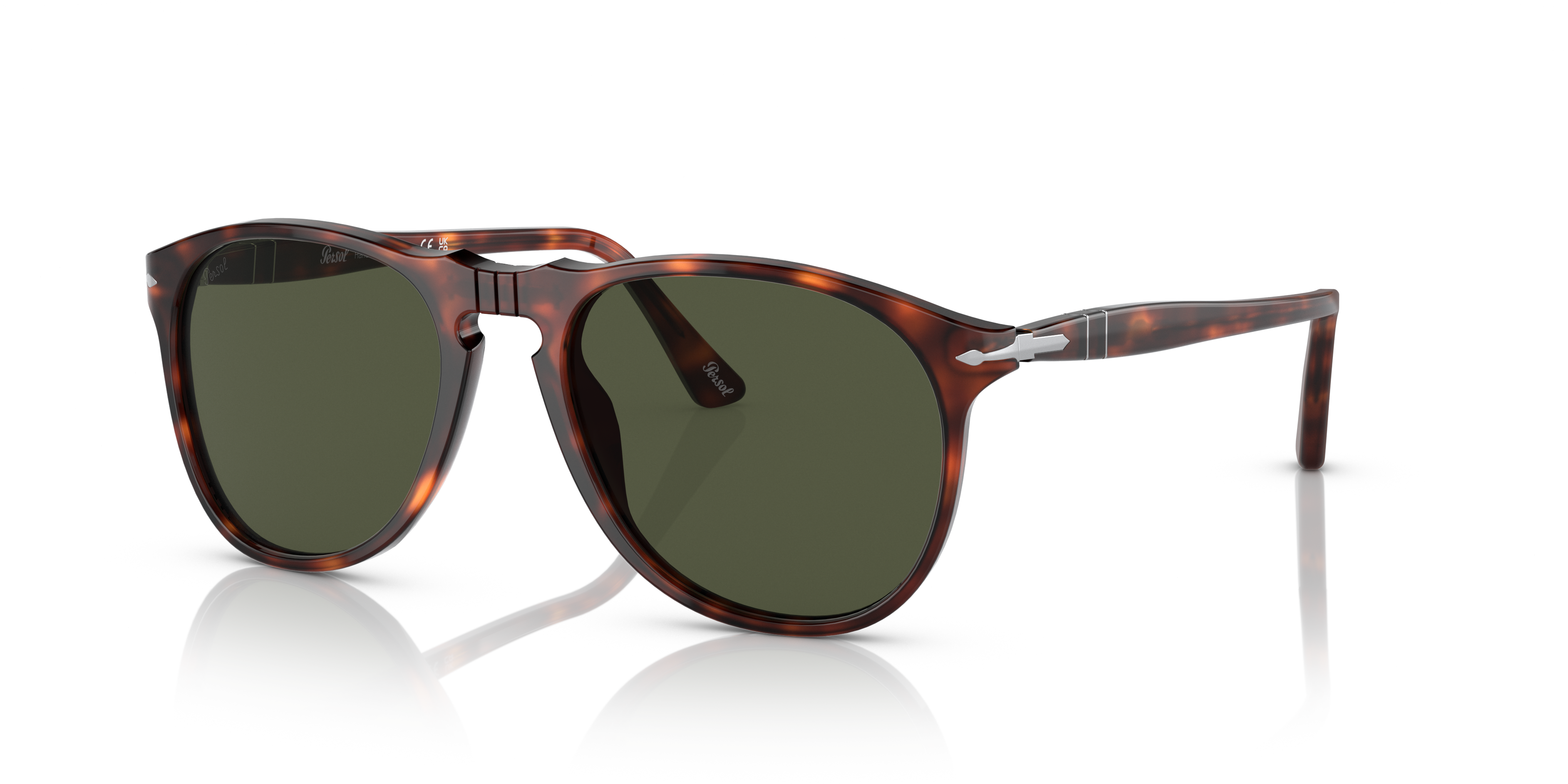 Persol PO9649S with Havana Frame and Green Lenses | Persol® MX