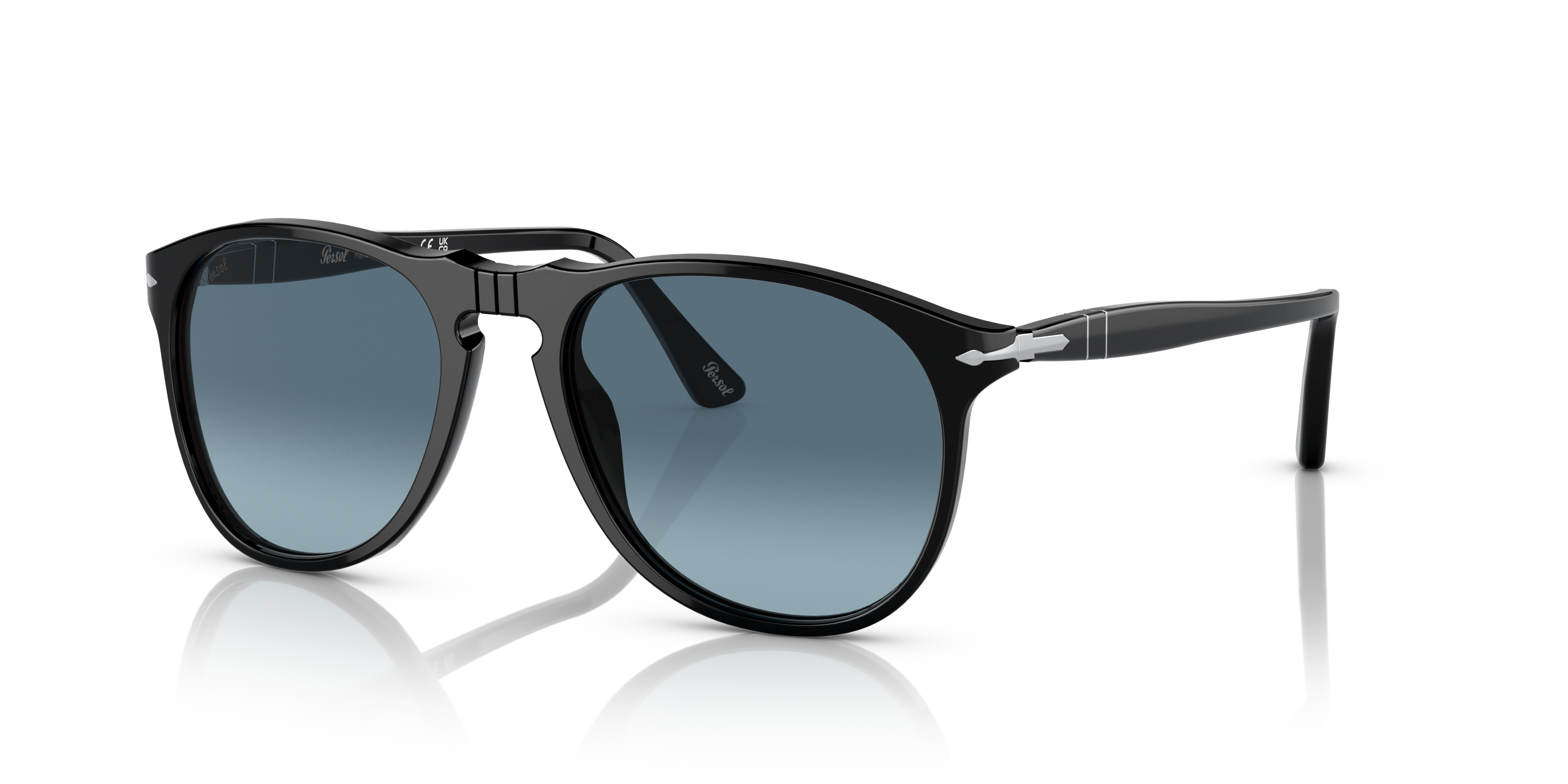 小物 Persol 9649s Men Sun Glasses Persol PO9649S with Black Frame and Blue Lenses | Persol® US