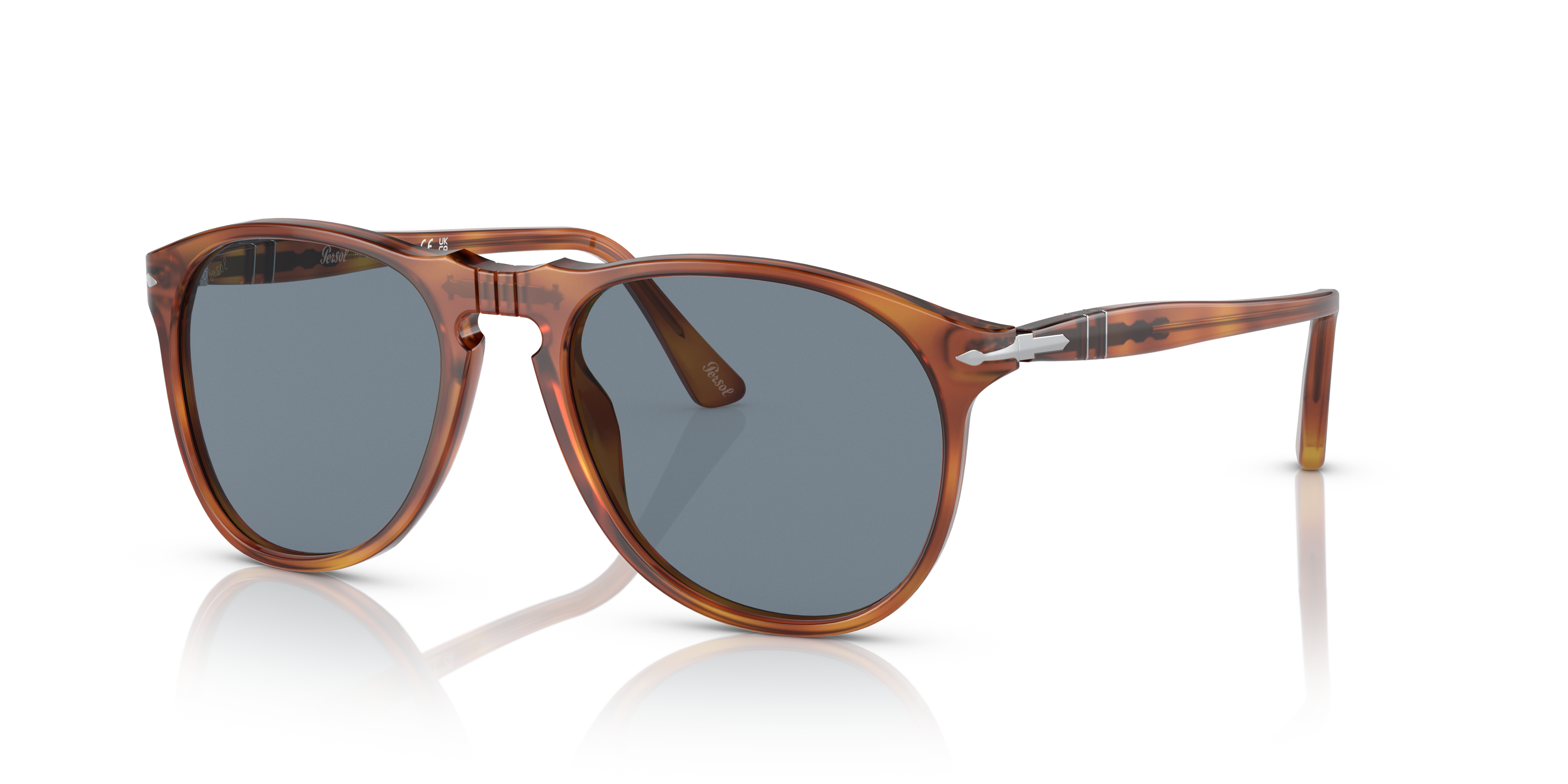 Persol PO9649S with Terra Di Siena Frame and Blue Lenses | Persol® US