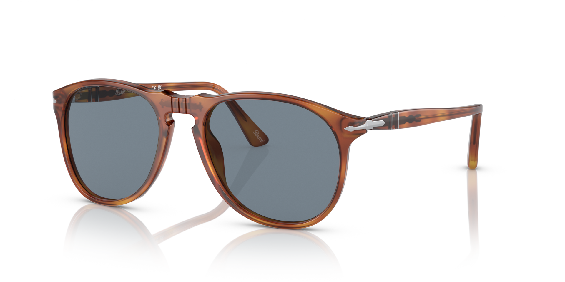 Persol PO9649S with Terra Di Siena Frame and Blue Lenses | Persol® US