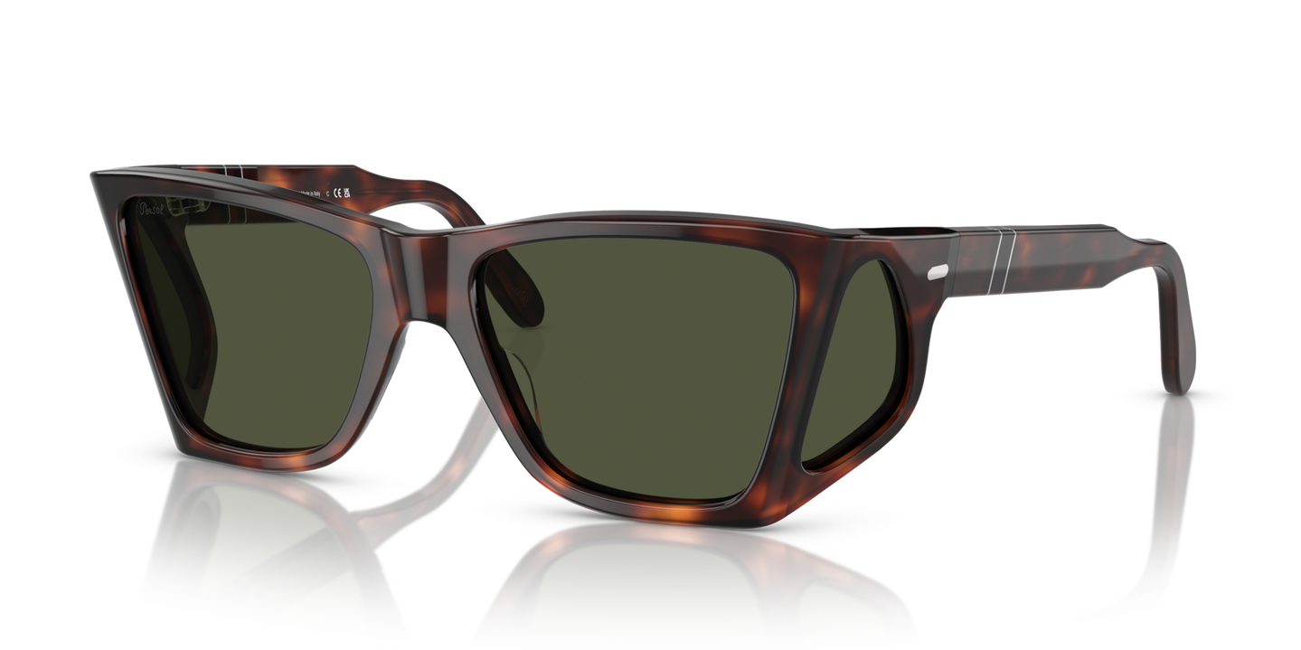 Persol PO0009 with Havana Frame and Green Lenses - Image 1