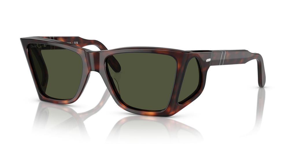 Persol PO0009 with Havana Frame and Green Lenses - Image 1