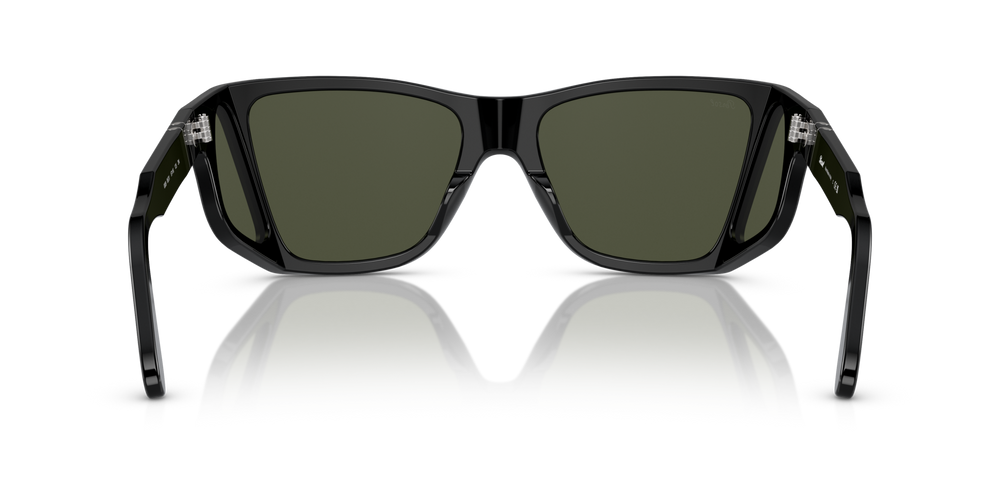 Persol PO0009 con Montura Negro y Lentes Verde - Imagen 5