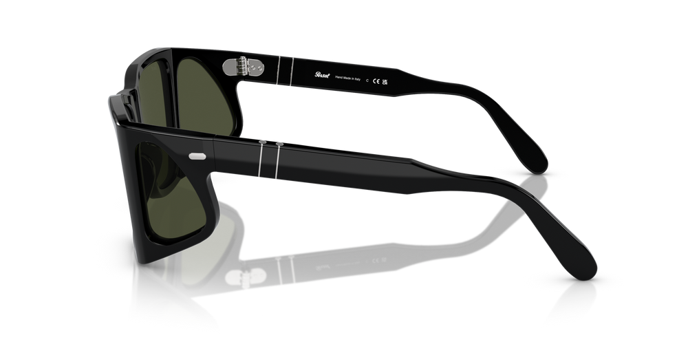 Persol PO0009 con Montura Negro y Lentes Verde - Imagen 4