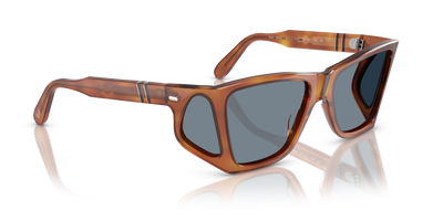 Persol PO0009 avec Monture Terre de Sienne et Verres Bleu - Image 3