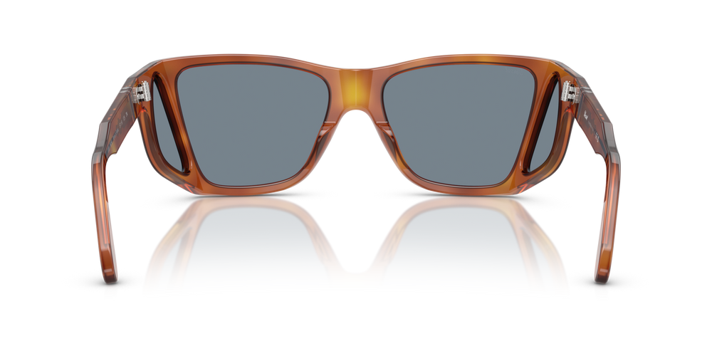 Persol PO0009 avec Monture Terre de Sienne et Verres Bleu - Image 5