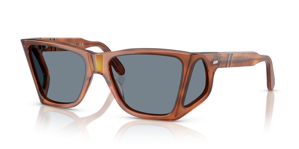 Persol PO0009 mit Terra Di Siena Gestell und Blau Gläsern - Bild 1