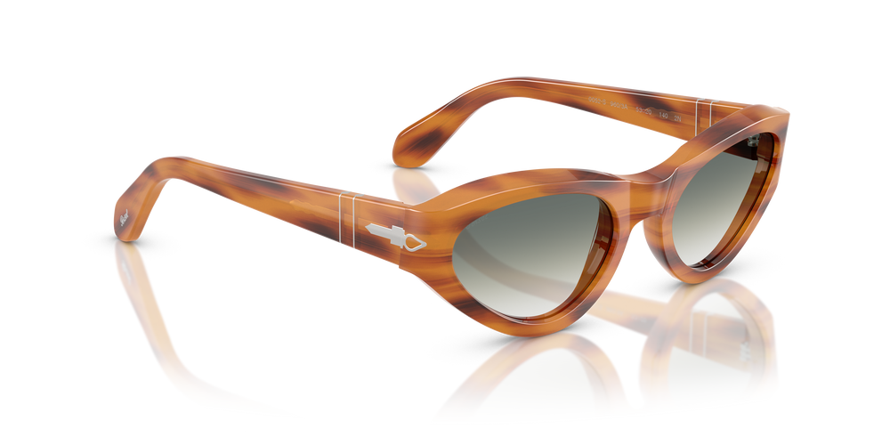 Persol PO0052S with Striped Brown Frame and Green Lenses - Image 3