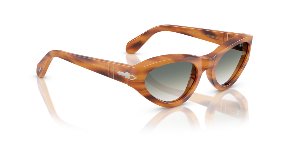 Persol PO0052S with Striped Brown Frame and Green Lenses - Image 3