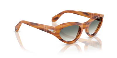 Persol PO0052S with Striped Brown Frame and Green Lenses - Image 3