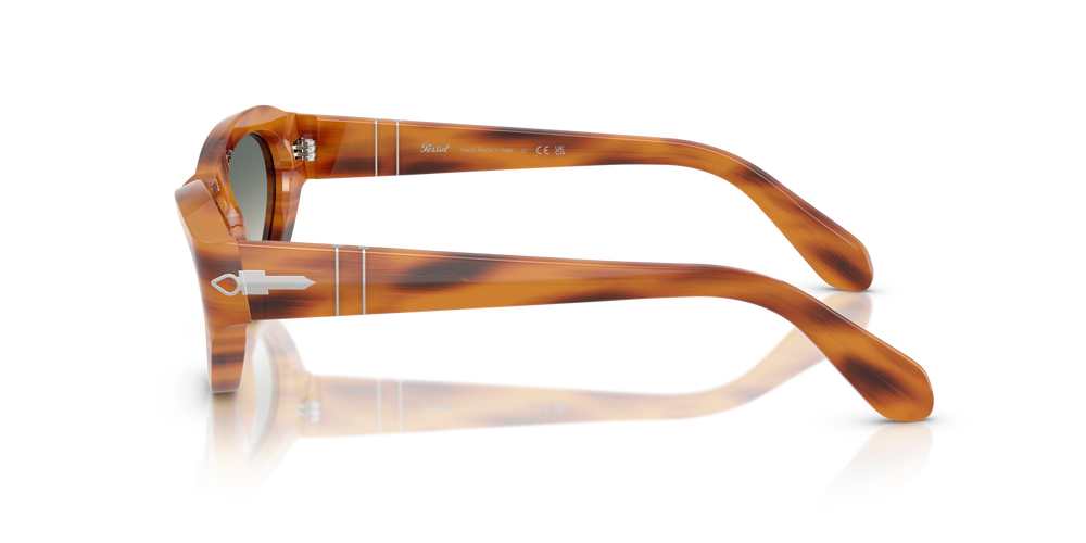 Persol PO0052S with Striped Brown Frame and Green Lenses - Image 4
