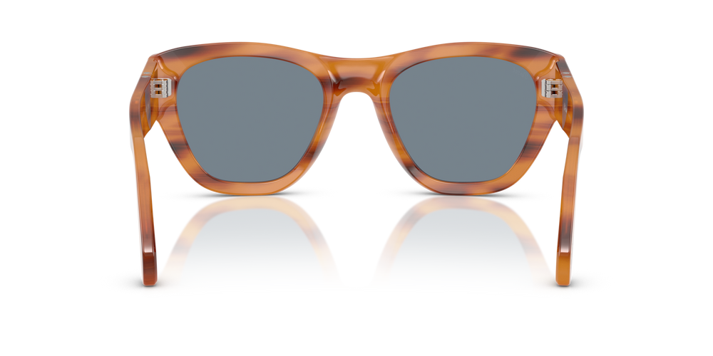 Persol PO0054S with Striped Brown Frame and Blue Lenses - Image 5