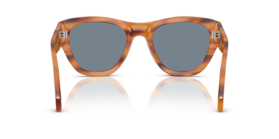 Persol PO0054S with Striped Brown Frame and Blue Lenses - Image 5