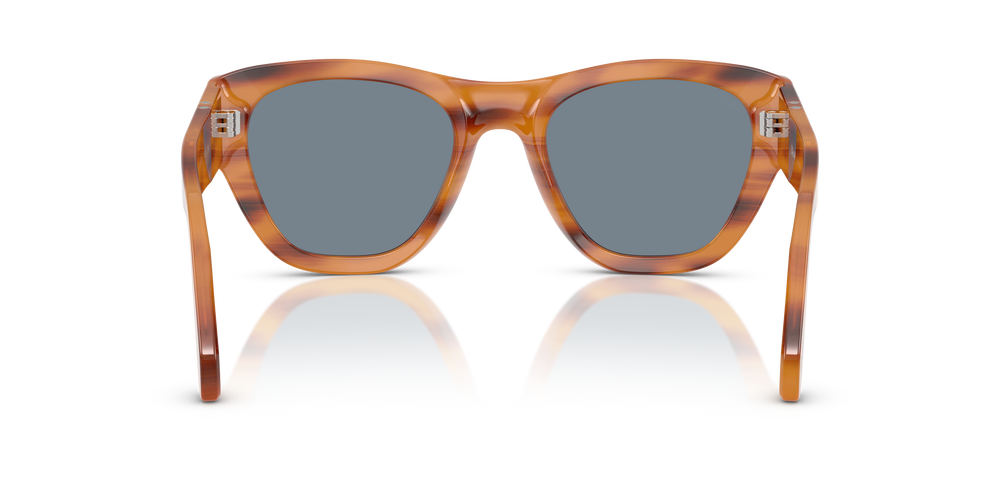 Persol PO0054S with Striped Brown Frame and Blue Lenses - Image 5
