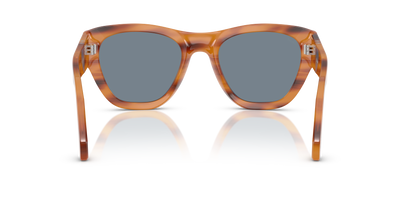 Persol PO0054S with Striped Brown Frame and Blue Lenses - Image 5