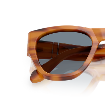 Persol PO0054S with Striped Brown Frame and Blue Lenses – Variant Image