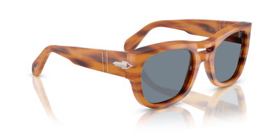 Persol PO0064S com armação Castanho Listrado e lentes Azul - Imagens 3