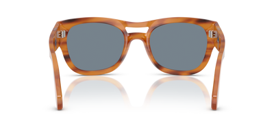 Persol PO0064S with Striped Brown Frame and Blue Lenses - Image 5