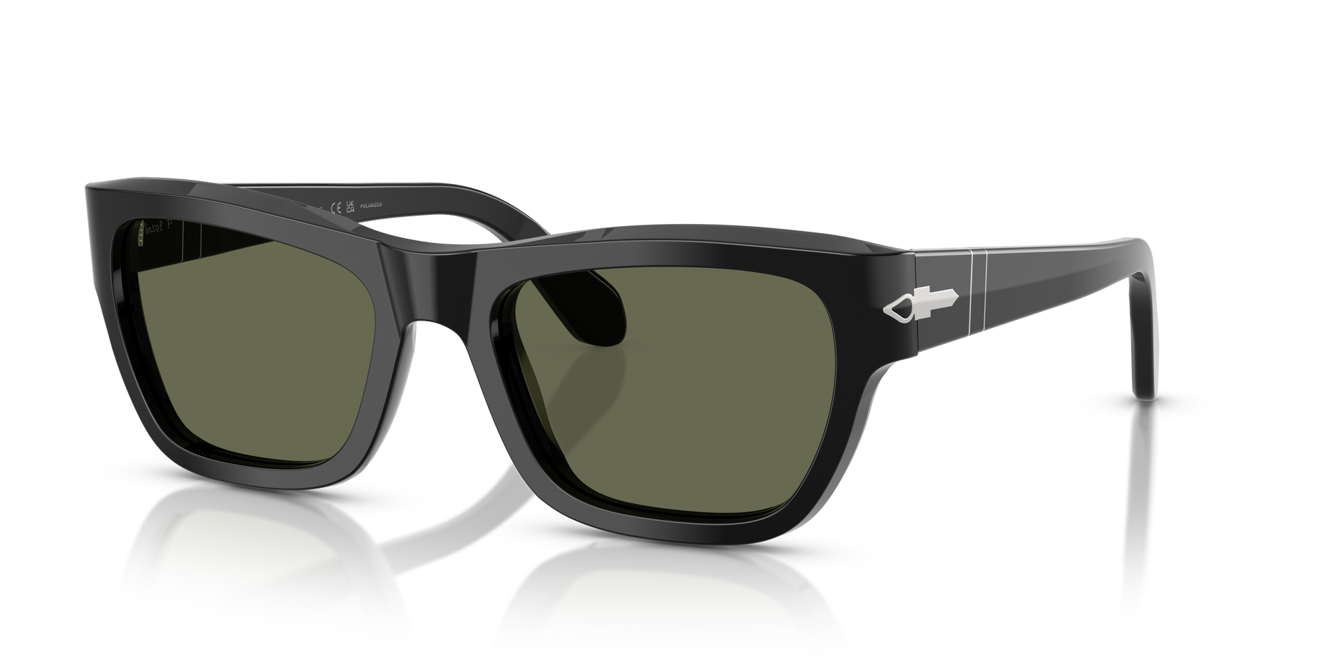 Persol PO0091S with Black Frame and Green Lenses | Persol® BM