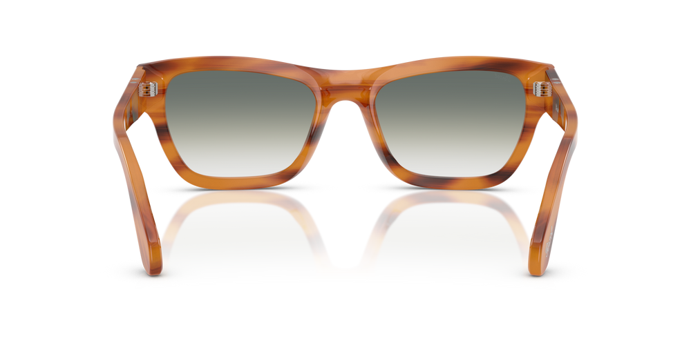 Persol PO0091S with Striped Brown Frame and Green Lenses - Image 5