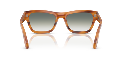 Persol PO0091S with Striped Brown Frame and Green Lenses - Image 5