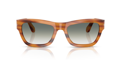 Persol PO0091S with Striped Brown Frame and Green Lenses - Image 2