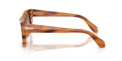 Persol PO0091S with Striped Brown Frame and Green Lenses - Image 4