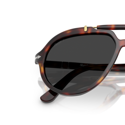 Persol PO0202S - Senna Series with Havana Frame and Black Lenses – Variant Image