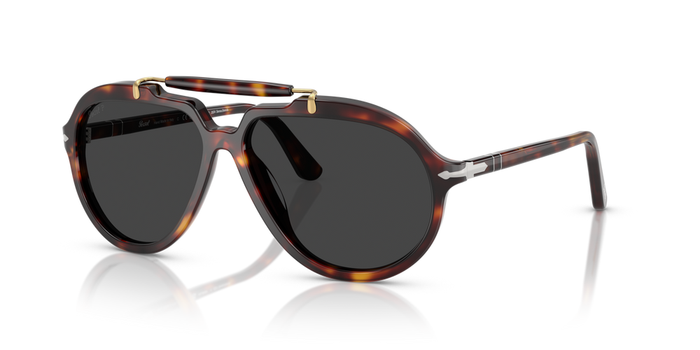 Persol PO0202S - Senna Series with Havana Frame and Black Lenses - Image 1