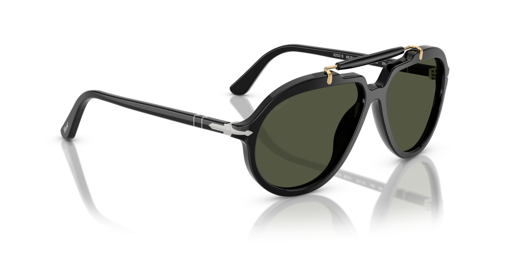 Persol PO0202S - Senna Series mit Schwarz Gestell und Grün Gläsern - Bild 3