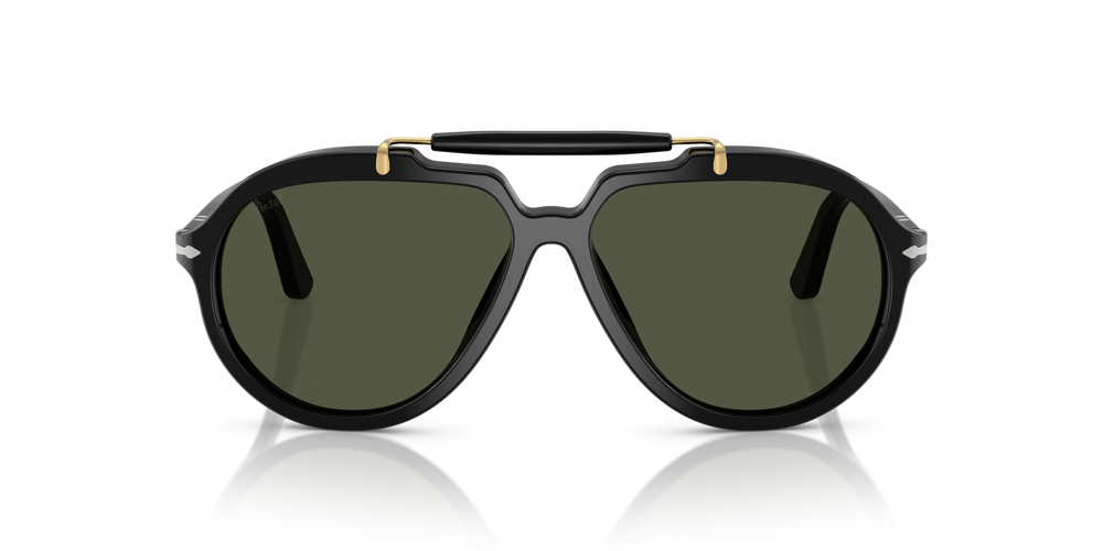 Persol PO0202S - Senna Series mit Schwarz Gestell und Grün Gläsern - Bild 2