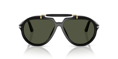 Persol PO0202S - Senna Series mit Schwarz Gestell und Grün Gläsern - Bild 2