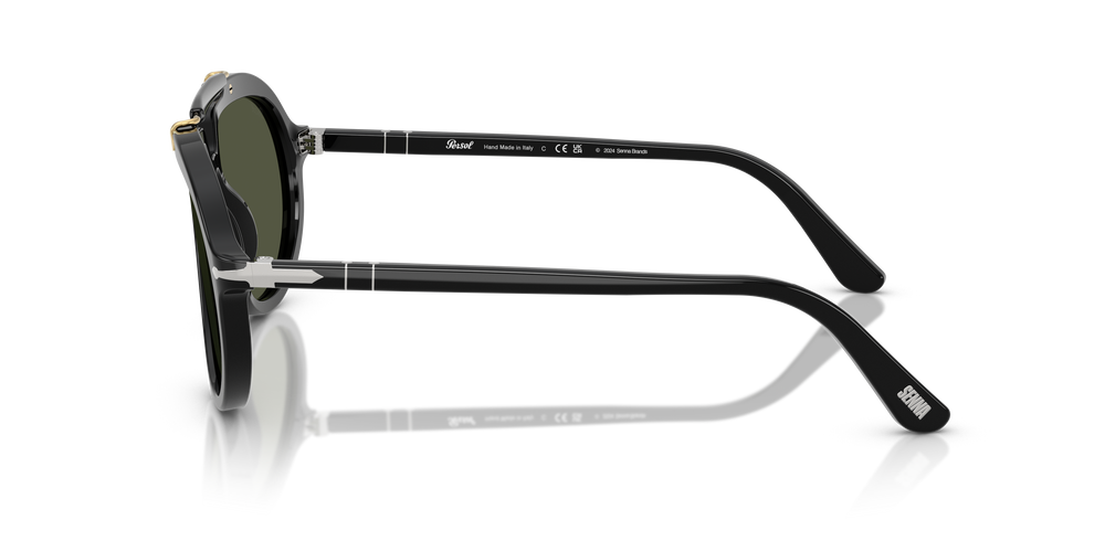 Persol PO0202S - Senna Series mit Schwarz Gestell und Grün Gläsern - Bild 4