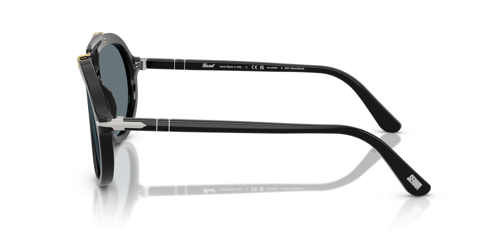 Persol PO0202S - Senna Series with Black Frame and Blue Lenses - Image 4