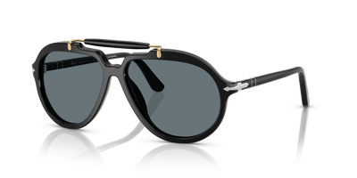 Persol PO0202S - Senna Series with Black Frame and Blue Lenses - Image 1
