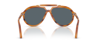 Persol PO0202S - Senna Series mit Braun gestreift Gestell und Blau Gläsern - Bild 5